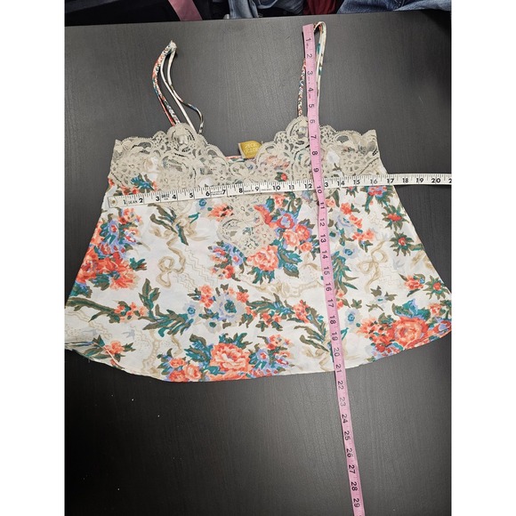 Vintage Victoria's‎ Secret Camisole Womens Medium Floral Lace Satin Sleepwear - Picture 5 of 8